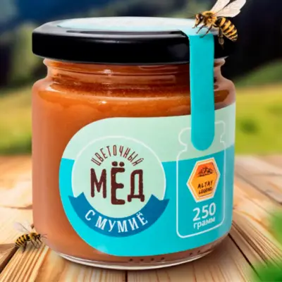 Мед натуральный алтайский с мумие